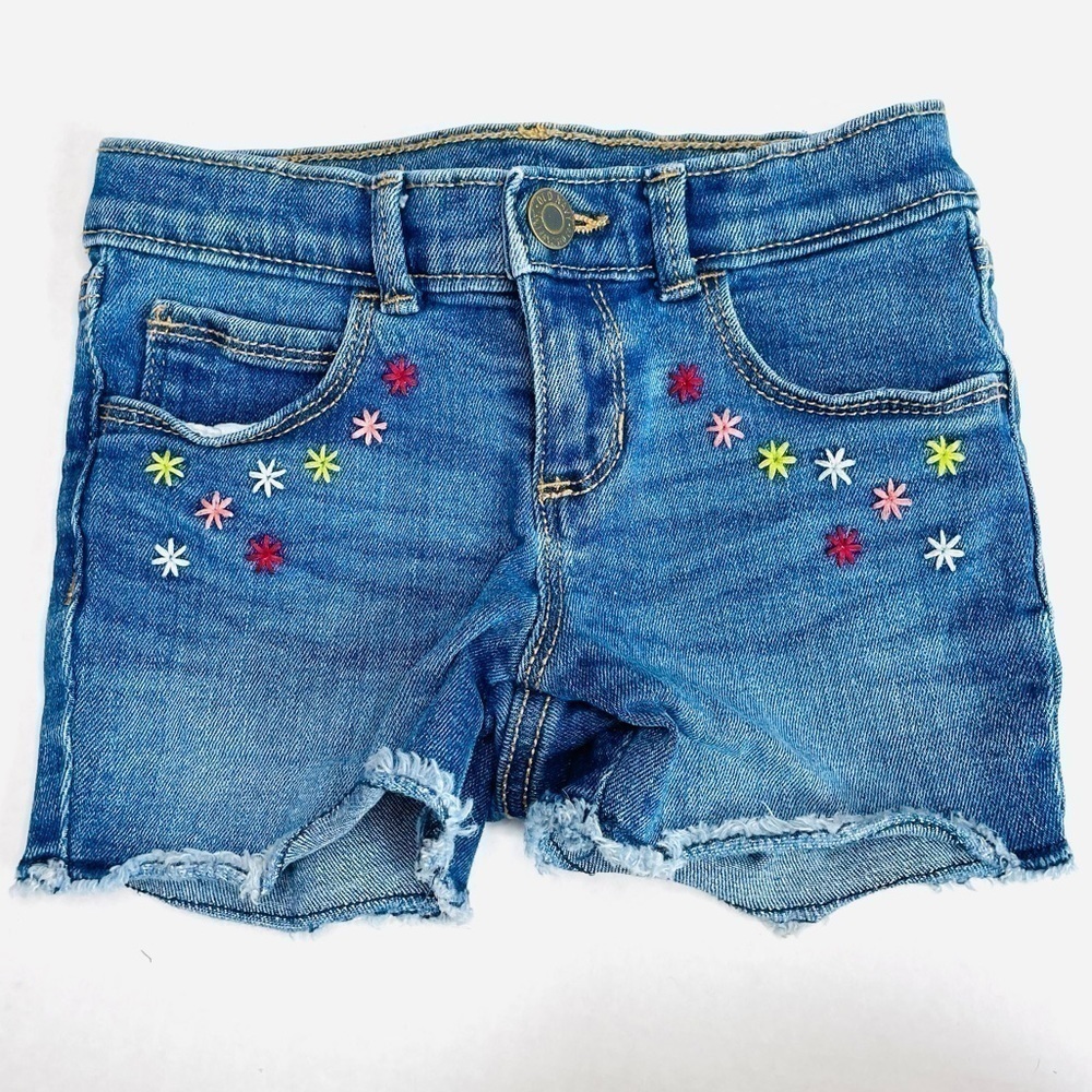 𝅺old Navy Cutoff Jean Shorts with Flower Embroidery